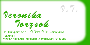 veronika torzsok business card